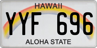 HI license plate YYF696
