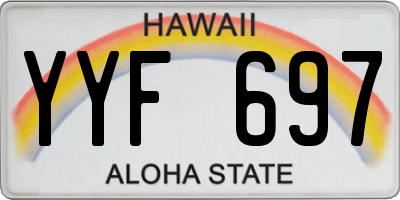 HI license plate YYF697