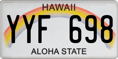 HI license plate YYF698
