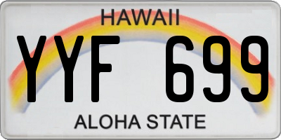 HI license plate YYF699