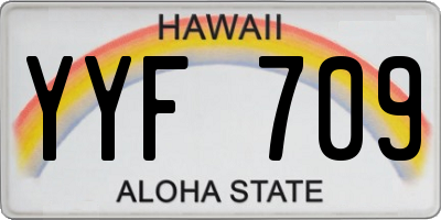 HI license plate YYF709