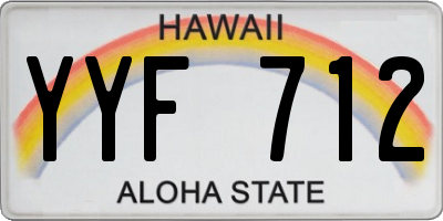 HI license plate YYF712