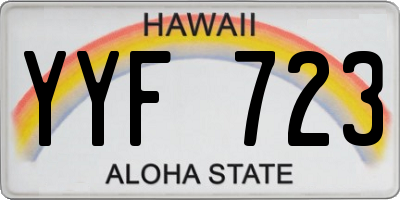 HI license plate YYF723