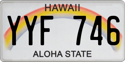 HI license plate YYF746