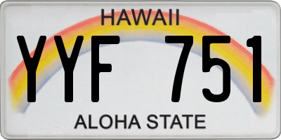 HI license plate YYF751