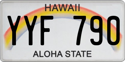 HI license plate YYF790