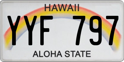 HI license plate YYF797