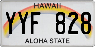 HI license plate YYF828