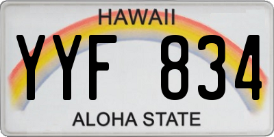 HI license plate YYF834
