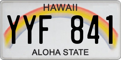 HI license plate YYF841