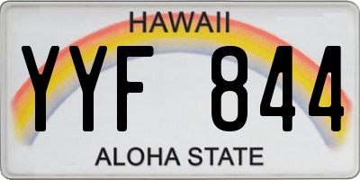 HI license plate YYF844