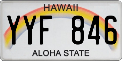 HI license plate YYF846