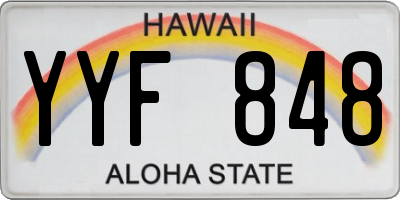 HI license plate YYF848
