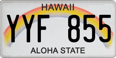 HI license plate YYF855