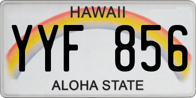 HI license plate YYF856