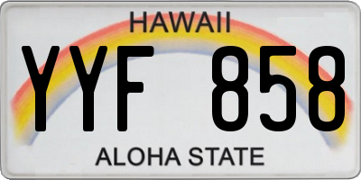 HI license plate YYF858