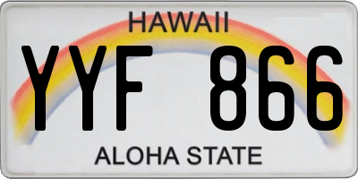 HI license plate YYF866