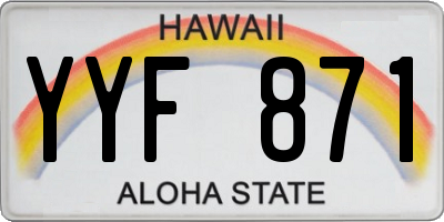 HI license plate YYF871