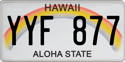 HI license plate YYF877