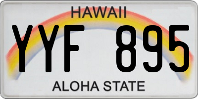 HI license plate YYF895