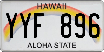 HI license plate YYF896