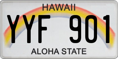 HI license plate YYF901