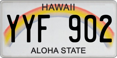HI license plate YYF902