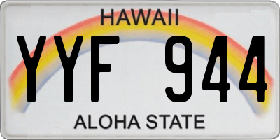 HI license plate YYF944