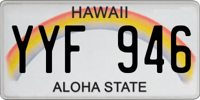 HI license plate YYF946