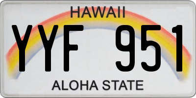 HI license plate YYF951