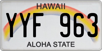 HI license plate YYF963