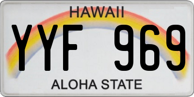 HI license plate YYF969