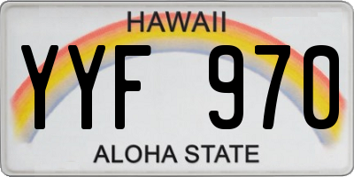 HI license plate YYF970