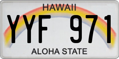 HI license plate YYF971