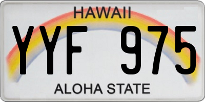 HI license plate YYF975