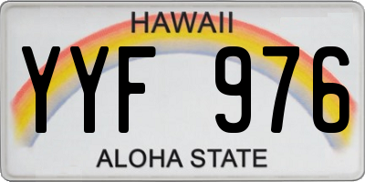 HI license plate YYF976