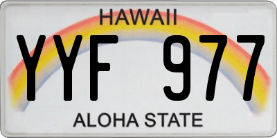 HI license plate YYF977