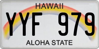 HI license plate YYF979