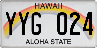 HI license plate YYG024