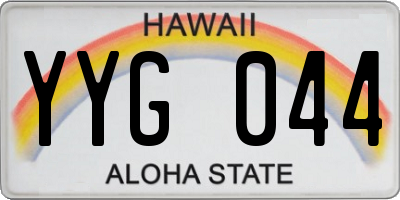 HI license plate YYG044