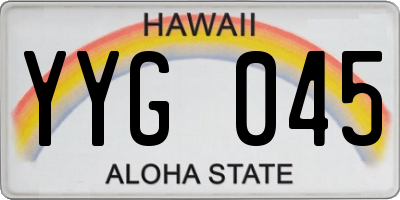 HI license plate YYG045