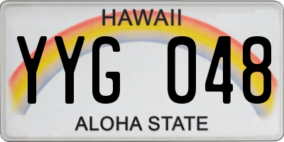 HI license plate YYG048