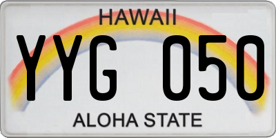 HI license plate YYG050