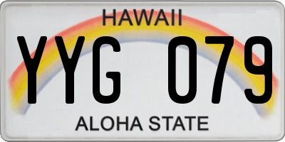 HI license plate YYG079