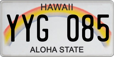 HI license plate YYG085