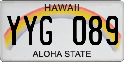 HI license plate YYG089