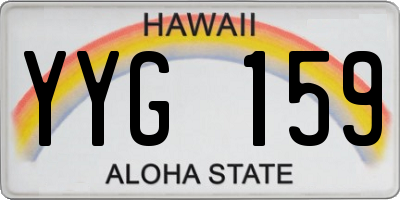 HI license plate YYG159