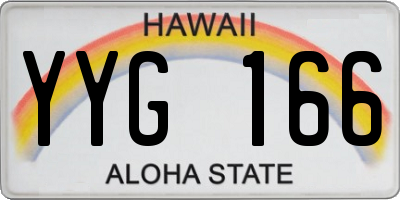 HI license plate YYG166