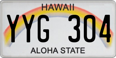 HI license plate YYG304