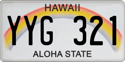 HI license plate YYG321